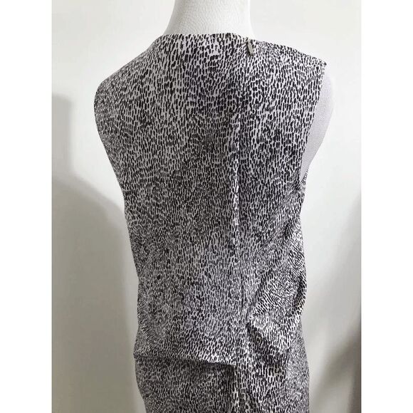 Max Mara MaxMara Asymmetrical Zip Animal Print Ruched Dress Spotted 40 Med - Picture 8 of 8